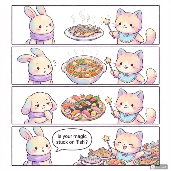 うさぎとねこの4コマ（初期）